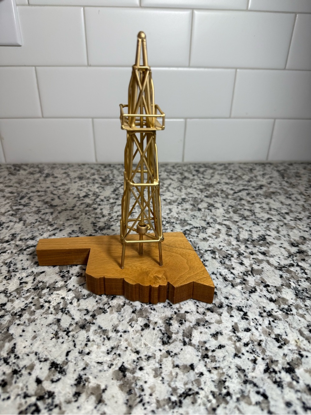 John DeMott Signed Oklahoma Oil-well Sculpture
